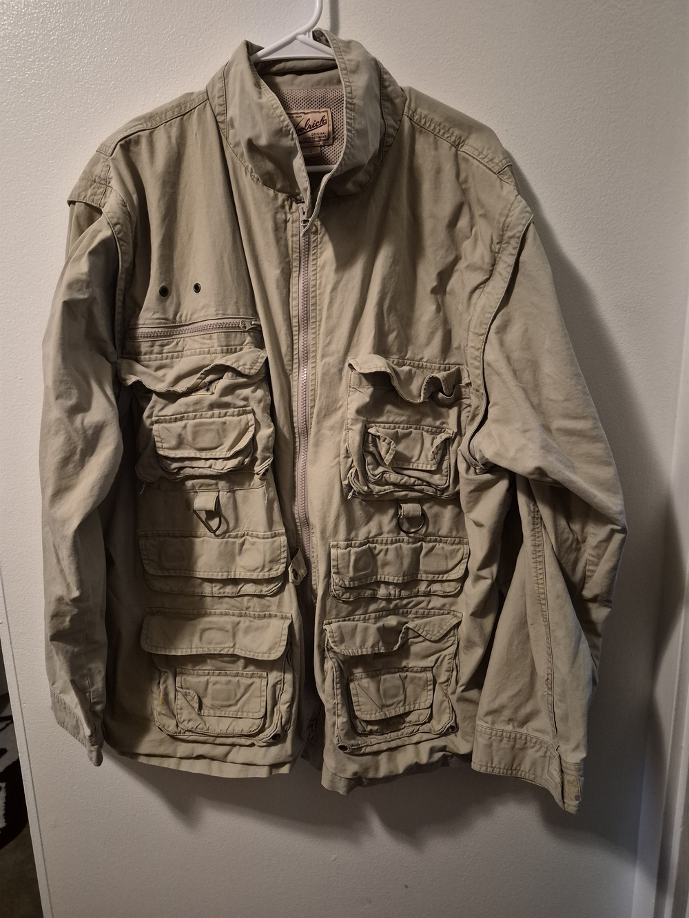 Vintage Woolrich Men's Military Field Jacket in Light Beige